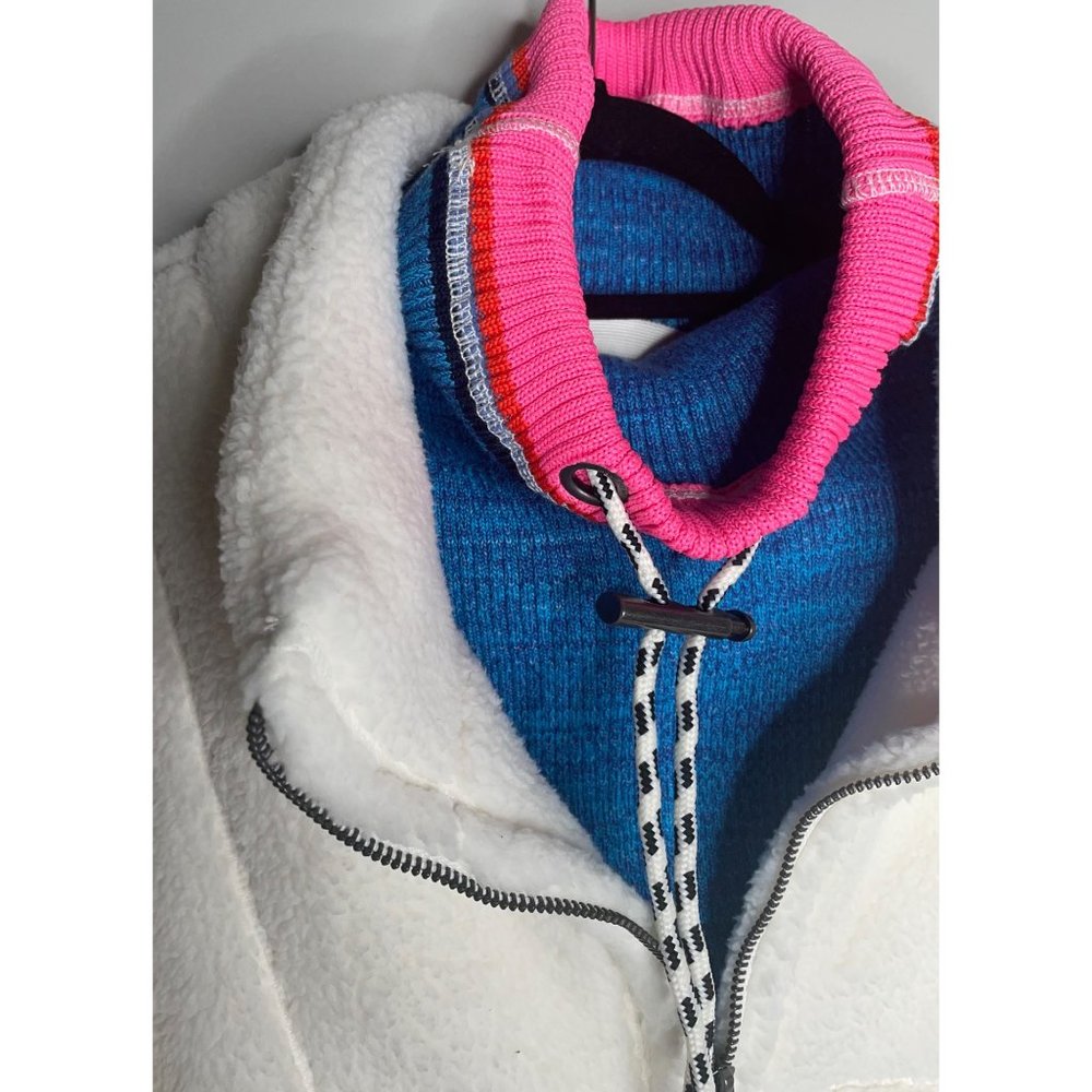 Free People FP Movement Over the Rainbow Fleece Pullover Sweatshirt Sz XL Teddy - Picture 8 of 10